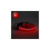  LED-es nyakörv - akkumulátoros - L méret - piros