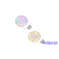  LED-es "I love you" feliratos kerek táblácska 8cm - Színes dekorációs kellék