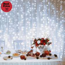  LED-es sorolható cluster fényfüggöny karácsonyfa izzósor