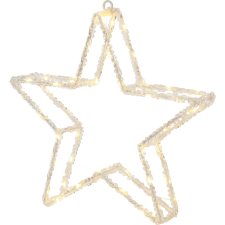  LED-es sziluett figura csillag 31 cm átlátszó karácsonyfa izzósor