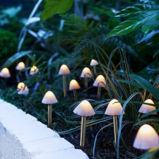  LED-es szolár lámpa - 12 db mini gomba kültéri világítás