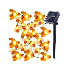 Led fényfüzér , kültéri , napelemes , méhecske , 20 db , 2 m , meleg fehér , IP44 világítási kellék