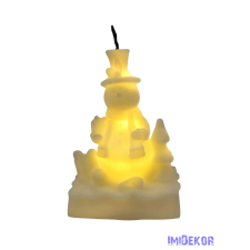  Led gyertya - Hóember dekorációs kellék