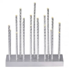  LED gyertyatartó, ezüst, 28,5 cm, 3x AA, beltéri, meleg fehér, időzítő