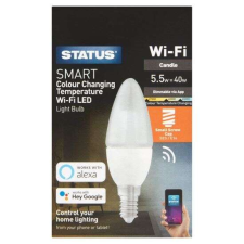 LED izzó, intelligens világítás, állítható fényhőmérséklet, E14, 5,5W izzó