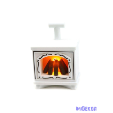  LED kandalló kicsi - Fehér dekorációs kellék