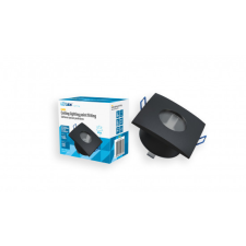 LED Labs Ceiling lighting point fitting XANA cast square Fixted black, IP44 világítás