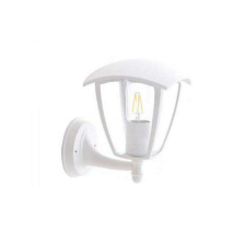 LED lámpatest , E27-es foglalat , oldalfali , kültéri , matt fehér , IP44 , 9302 kültéri világítás