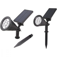 LED napelemes kerti lámpa reflektor 2W hideg IP65 alkonyat érzékelő kültéri világítás