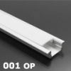 LED Profiles ALP-001 - Aluminium U profil ezüst, LED szalaghoz, opál burával