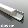 LED Profiles ALP-005 Aluminium sarok profil ezüst, LED szalaghoz, opál burával
