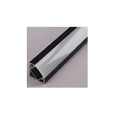 LED Profiles ALP-007 Aluminium sarok profil fekete, LED szalaghoz, opál burával világítás