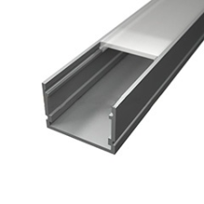 LED Profiles Surface-7 Alumínium U profil ezüst, LED szalaghoz, opál burával világítás