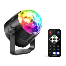 LED RGB diszkógömb hangérzékelővel, 7 különböző világítási móddal party kellék