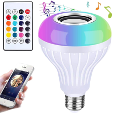 Led rgb izzó beépített bluetooth hangszóróval és távirányítóval izzó