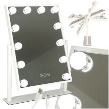 LED smink tükör USB izzókkal 30x40cm smink kiegészítő
