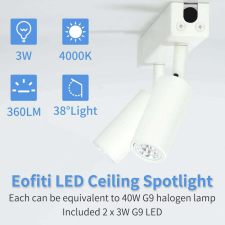  Led Spot Lámpa 2 x 9W Led izzóval Állítható Fejrésszel világítás