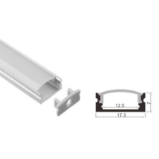  LED szalaghoz alumínium sín szett felületi 12mm belméret 2m+ matt fedél CLW67612M világítási kellék