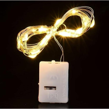  Ledfűzér, 10 ledes, melegfehér dekorációs kellék