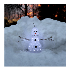  LEDHÓEMBER "OLAF"KRIST.KÜLT. 38CM@ karácsonyi dekoráció