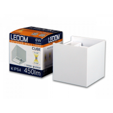 Ledline LEDOM Outdoor wall mounted luminaire LED 2x3W 4000K IP54 white CUBE világítás