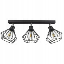 Ledlux LX-1255 függesztett mennyezeti lámpa,3xE27, fekete világítás