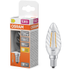 Ledvance Gmbh Osram E14 LED gyertya, 1,8W, 250 lm, 2700 K, melegfehér, áttetsző üveg-25 W izzó helyett - Star Classic BW filament