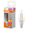 Ledvance Gmbh Osram E14 LED gyertya, 1,8W, 250 lm, 2700 K, melegfehér, dimmelhető, áttetsző üveg-25 W izzó helyett - Superstar Classic B filament
