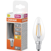 Ledvance Gmbh Osram E14 LED gyertya, 1W, 136 lm, 2700 K, melegfehér, áttetsző üveg-15 W izzó helyett - Star Classic B filament