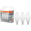 Ledvance Gmbh Osram E14 LED gyertya, 4,9W, 470 lm, 4000 K, hidegfehér, opál műanyag-40 W izzó helyett, 3 darabos - Base Classic B