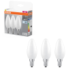 Ledvance Gmbh Osram E14 LED gyertya, 5,9W, 806 lm, 4000 K, hidegfehér, opál üveg-60 W izzó helyett, 3 darabos - Base Classic B