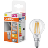 Ledvance Gmbh Osram E14 LED kisgömb, 3,4W, 470 lm, 2700 K, melegfehér, áttetsző üveg-40 W izzó helyett - Superstar Classic P filament