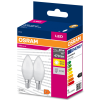 Ledvance Gmbh Osram E14 LED Value Classic gyertya fényforrás 4,9W, 470 lm, 3000 K, 40 W izzó helyett (2 darabos)
