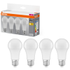 Ledvance Gmbh Osram E27 LED 10W, 1055 lm, 2700 K, melegfehér, opál műanyag-75 W normál izzó helyett, 4 darabos - Base Classic A