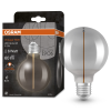 Ledvance Gmbh Osram E27 LED 2,2W, 60 lm, 1800 K, candlelight, füstszínű üveg-5 W izzó helyett - Vintage 1906 Classic Globe95 Smoke filament