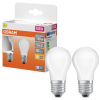 Ledvance Gmbh Osram E27 LED kisgömb, 3,4W, 470 lm, 2700 K, melegfehér, opál üveg-40 W izzó helyett, 2 darabos - Superstar Classic P