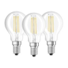 Ledvance Osram Base átlátszó üveg búra/4W/470lm/4000K/E14 LED kisgömb izzó 3 db (LEDVANCE_4058075819733)