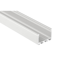 LEDvonal Alumínium profil LED szalaghoz , ezüst eloxált , széles , ILEDO , VÍZTISZTA fedővel világítási kellék