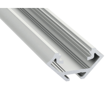 LEDvonal Alumínium sarok profil LED szalaghoz , 2 méter/db , VÍZTISZTA fedővel , CORNER világítás