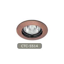 LEDvonal Besüllyeszthető spot, kör fix Vidi CTC-5514 réz izzó