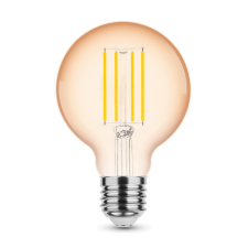 LEDvonal LED lámpa , égő , izzószálas hatás , filament  , E27 foglalat , G80 , Edison , 4 Watt ,... izzó