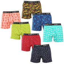 Lee Cooper 7PACK tarka Lee Cooper férfi bő szárú boxeralsó (7xPO38811/2) M férfi alsó