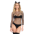 Leg Avenue Naughty Kitty Bodysuit Black M/L