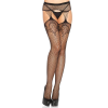 Leg Avenue Net garterbelt stockings black O/S