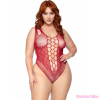 LEG AVENUE TEDDIES LEG AVENUE - 81641X SEAMLESS BODYSUIT BURGUNDY SIZE 1X/2X