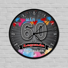 Legendás születésnapi óra 60 falióra