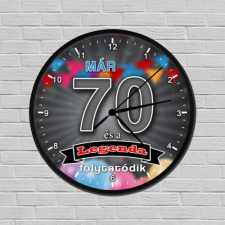 Legendás születésnapi óra 70 falióra