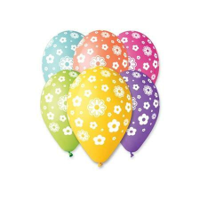 . Léggömb, 30 cm, virágos (PT11PRVIR) party kellék