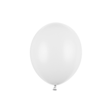 Léggömbök Strong Pasztell Tiszta fehér 30cm 100 darab party kellék