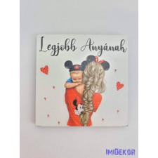  Legjobb anyának kisfiú mintás tábla 5,8cm - négyzet dekorációs kellék